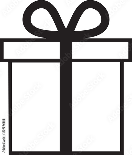 simple gift box with a ribbon bow.