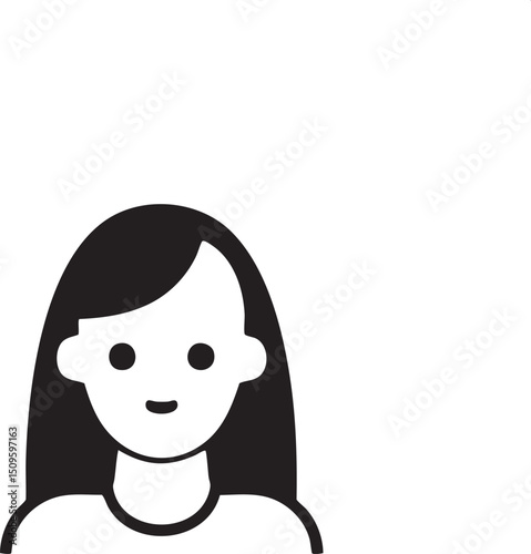 woman with long hair gazes thoughtfully towards the viewer.