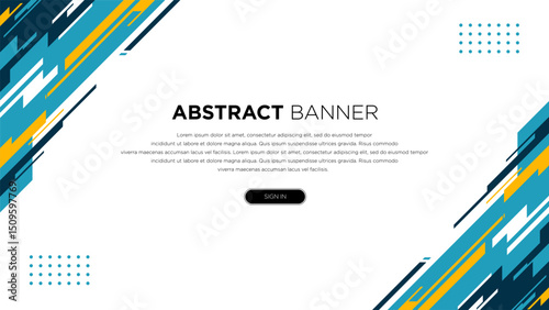 FLAT DESIGN ABSTRACT BLUE ORANGE FOR BUSINESS