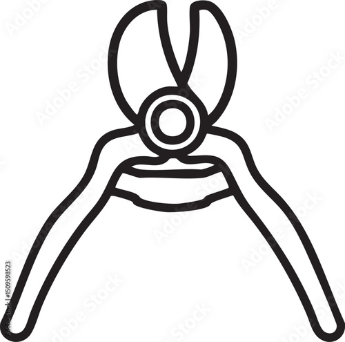 pair of shears rests on a hand.