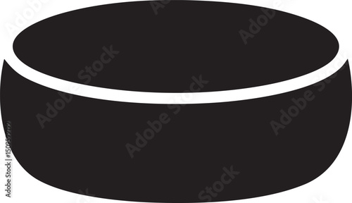 simple dark gray bowl rests on a white surface.