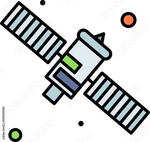 satellite  illustration on a white background       