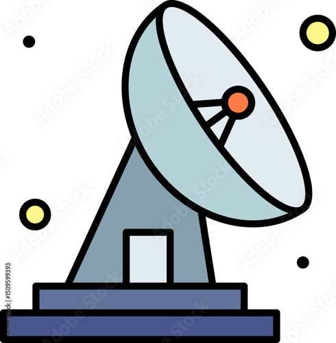 satellite dish  illustration on a white background       