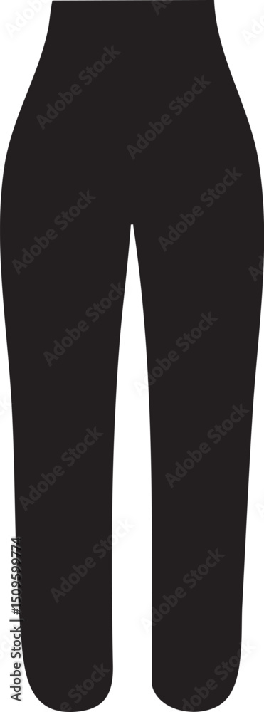simple silhouette of dark trousers is displayed. simple silhouette of dark trousers is displayed.