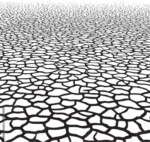 vast cracked earth surface extends into the distance.