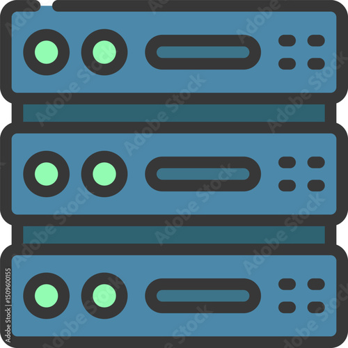 server illustration on a white background      