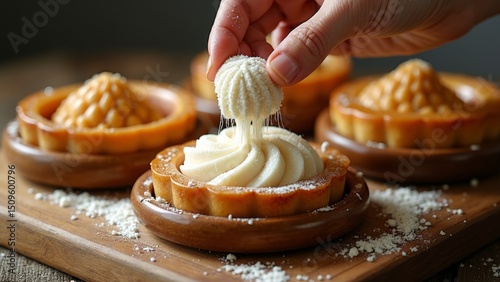 Dim sum cream scene