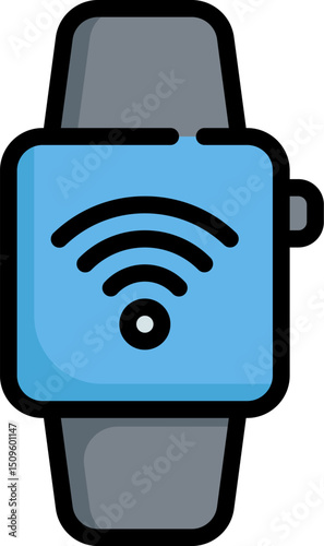 smartwatch illustration on a white background       