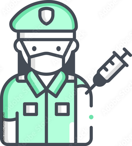 soldier illustration on a white background       