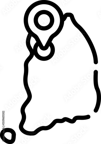 south korea illustration on a white background       