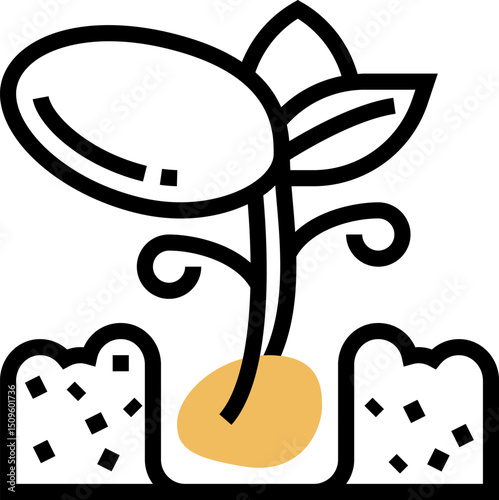 sprout illustration on a white background        