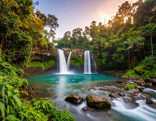 Sendang Gile waterfall is a stunning waterfall on Lombok, Indonesia