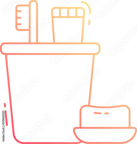 toiletries illustration on a white background        