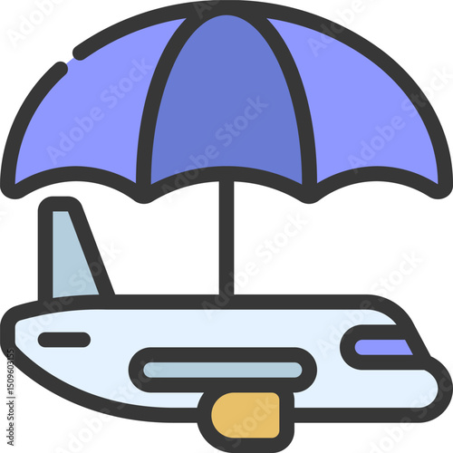 travel insurance illustration on a white background       