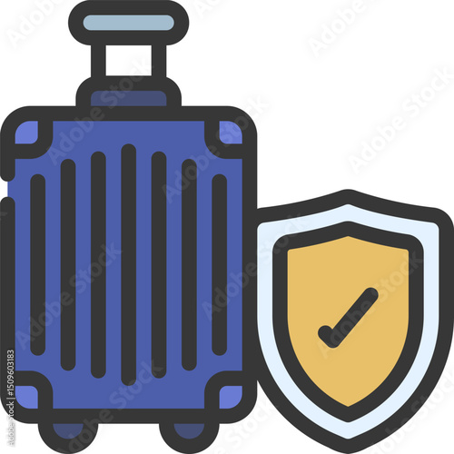 travel insurance illustration on a white background        