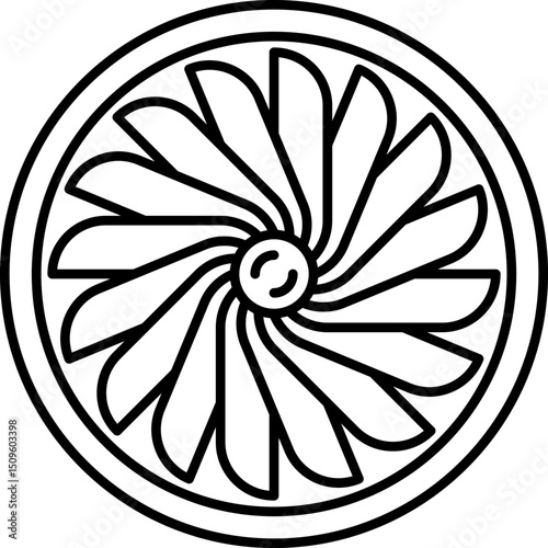 turbine illustration on a white background       