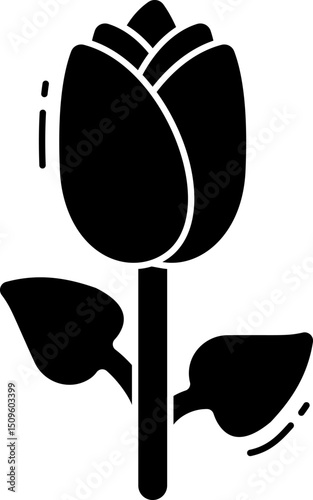 tulip illustration on a white background        