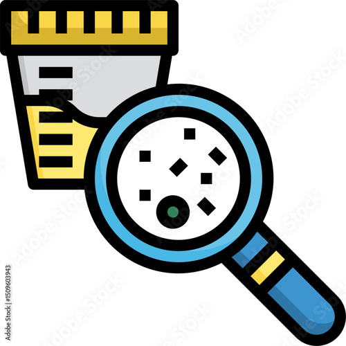 urine test illustration on a white background        