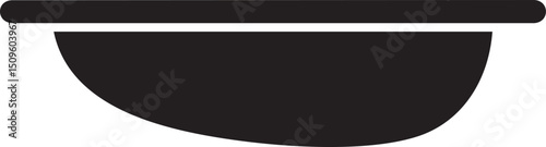 simple dark bowl rests on a white surface.