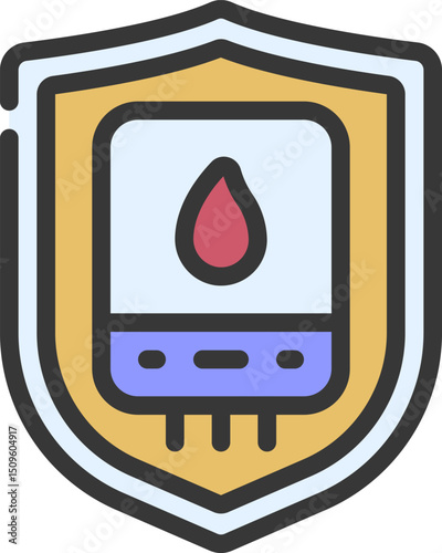 water boiler illustration on a white background       