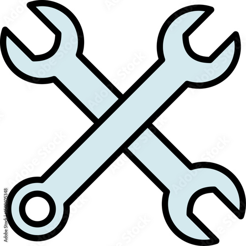 wrench illustration on a white background        