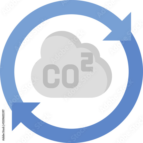 zero emission illustration on a white background        