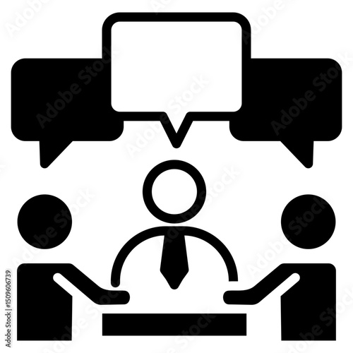 Meeting outline mixed icon