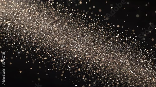 Wallpaper Mural Abstract glitter dust falling gently in black space in cinematic motion Torontodigital.ca