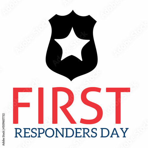 National First Responders Day background. Suitable for banners, cards, posters.