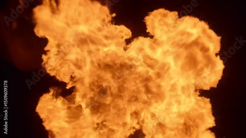 Fire explosion to the camera