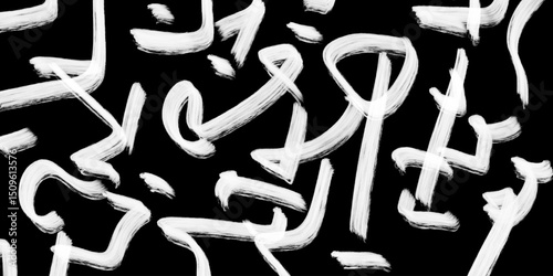 Black and white doodles. Minimalistic black and white doodles on dark background. Great for backgrounds, hand drawn doodles, black and white, sketches, abstract lines, line