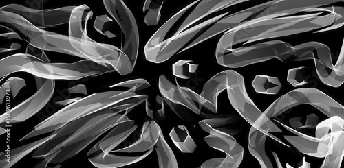 Black and white doodles. Minimalistic black and white doodles on dark background. Great for backgrounds, hand drawn doodles, black and white, sketches, abstract lines