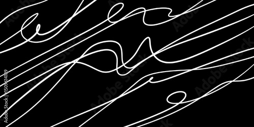 Black and white doodles. Minimalistic black and white doodles on dark background. Great for backgrounds, hand drawn doodles, black and white, sketches, abstract lines