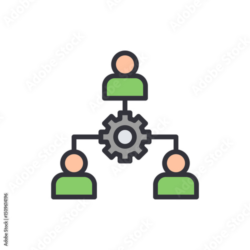 Organizational Chart Illustrating Business Structure And Hierarchy Management
