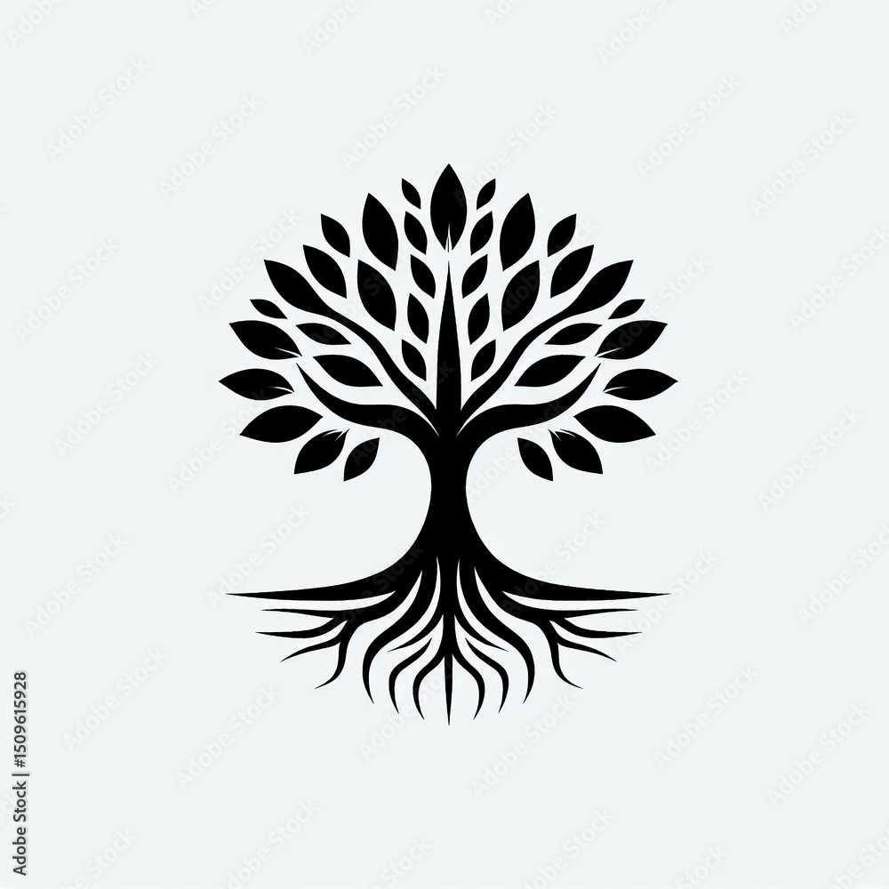 Obraz premium Minimalist tree of life illustration - works well for marketing materials