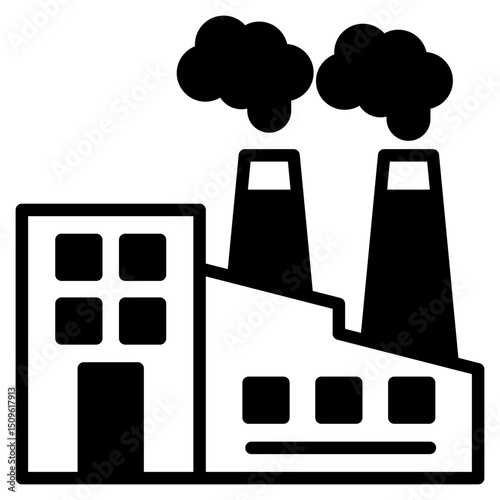 Factory Operations outline mixed icon