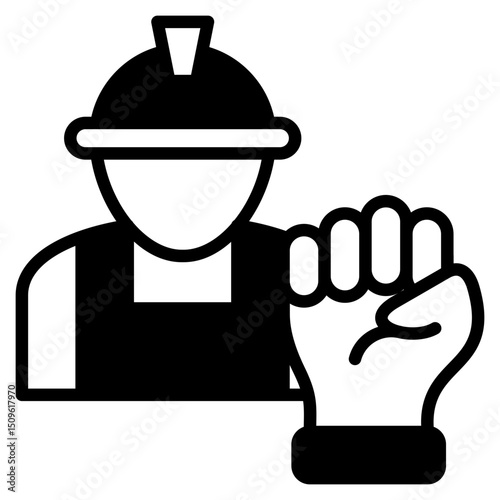 Factory Worker outline mixed icon