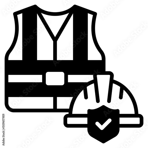 Safety Gear outline mixed icon