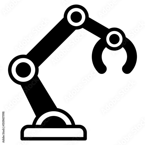 Industrial Robot outline mixed icon