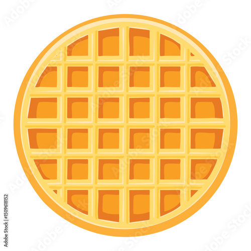 waffles for breakfast - vector illustration