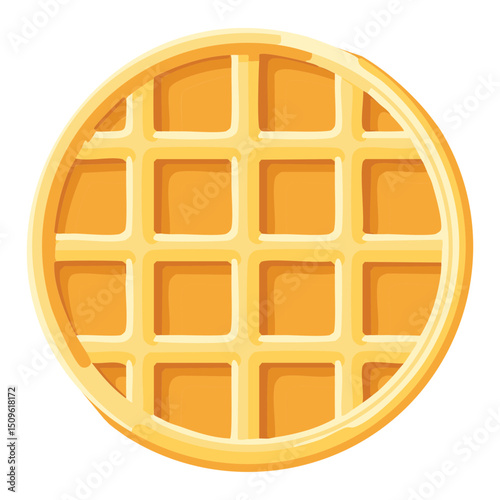 Piece of Waffles Snack - Vector Illustration