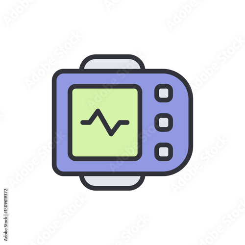 Heartbeat Monitor Illustrative Graphic Symbol On A Transparent Backdrop