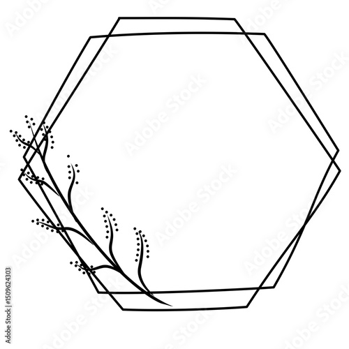 abstract floral frame