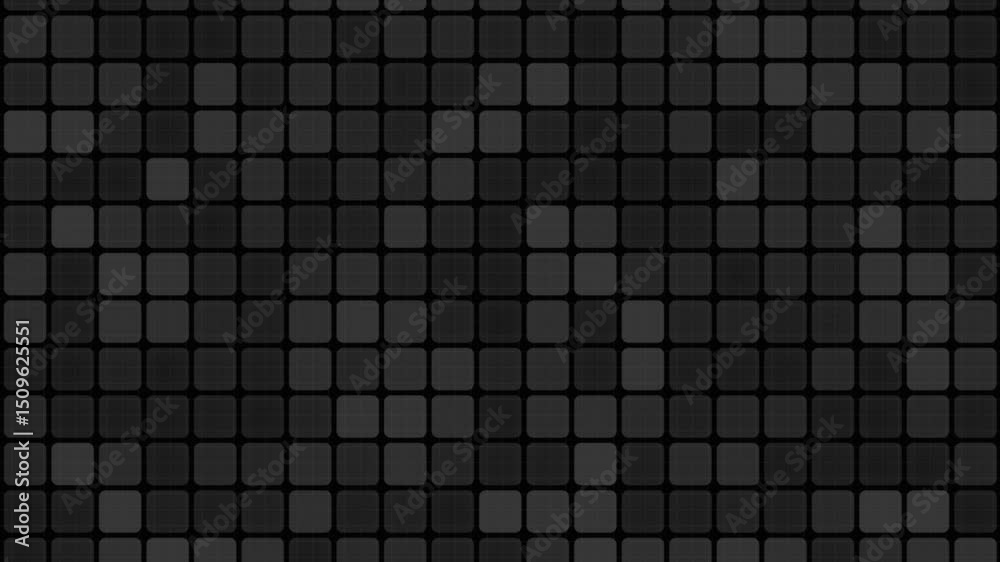 black background digital technology abstract square pattern loop animation