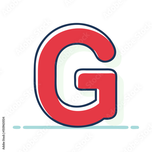 Letter G Red Splash Alphabet Font Icon for Branding and Design