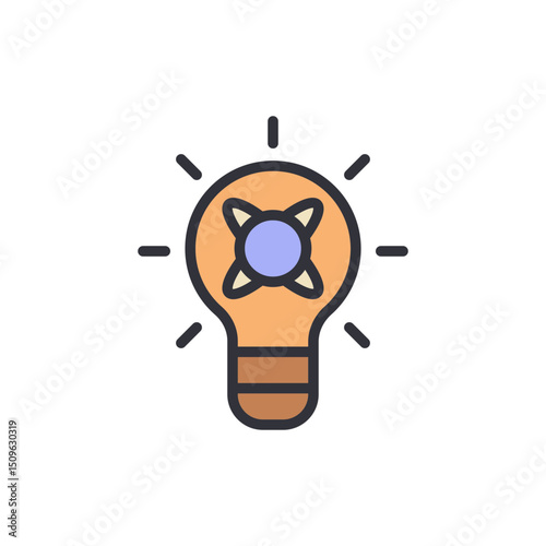 Creative Energy Source Light Bulb Representing Innovation And Ideas