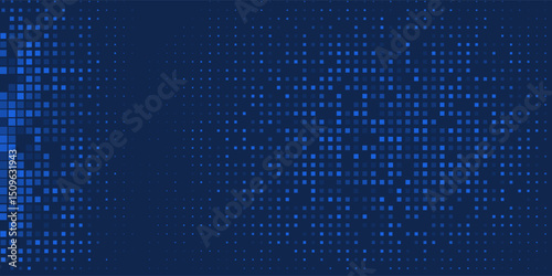 Triangles Halftone Pattern Vector Abstract Geometric Technology Background. Triangular Half Tone Texture.