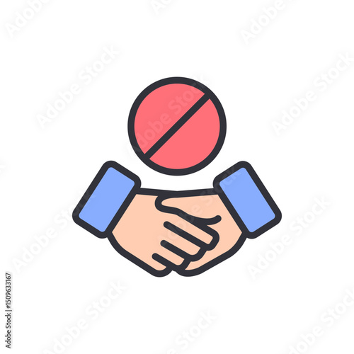 Symbolic Representation Of Avoidance Of Handshaking During Health Crises