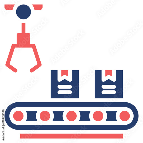 Manufacturing Line glyph color icon
