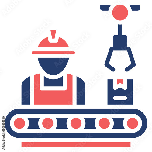 Manufacturing Technology glyph color icon